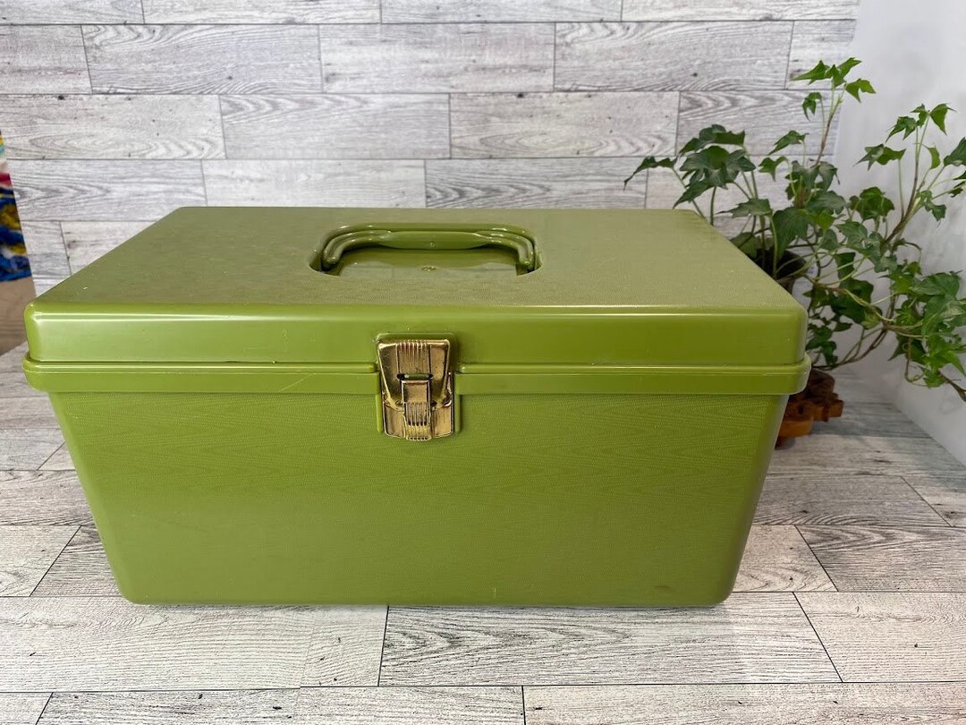 Vintage Wilson Mfg Sewing/craft Box avocado Green Etsy