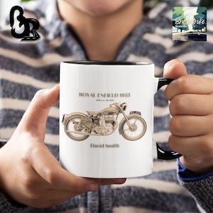 Royal Enfield Mug Gift for Motorocycle Lover Coffee Mug Retro Motorcycle Mug Royal Enfield Classic Gift for him Motorcycle Vintage Gift
