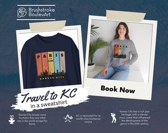 Retro Kansas City Skyline Sweatshirt - KC Gift