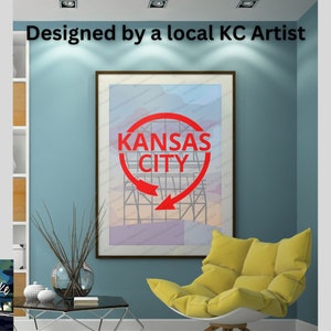 Kansas City Western Auto Kunstdruck, benutzerdefinierte KC Kunstdruck, Kansas City Liebe, kultiges Kansas City, KC Wahrzeichen, KC Künstlerdruck