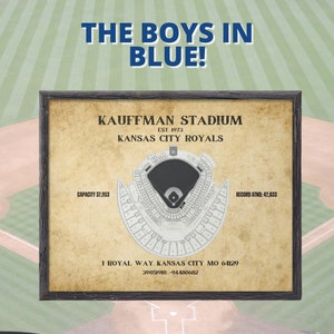 Kauffman Stadium Art Print Stadium Seating Chart Kansas City Royals Gift Kauffman Stadium Print KC Art Gift Kansas City Royals Gift for Home