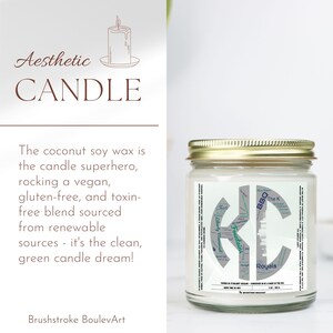 KC Home Town Sweet Scented Candle KC Themed Candle Gift for Home Candle KC Love Candle Kansas City Phrases Candle Closing Gift for Couple