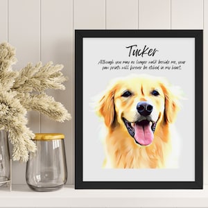 Personalized Pet Memorial Dog Frame Pet Loss Gifts Cat Loss Gift dog mom gift Pet Portrait Gift Pet Sympathy Gift Pet Loss Frame Framed Pet