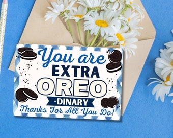 Sei Extra Oreo-Dinary, Etichetta biscotto Oreo, Etichetta di ringraziamento, Apprezzamento del personale, Apprezzamento dei dipendenti, Apprezzamento dell'insegnante, Etichetta regalo biscotti