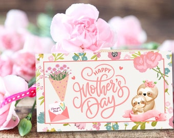 Happy Mother's Day Gift Tag, Moederdag Tag, Gift Bag Tag, Gift Box Tag, Moederdagkaart, Floral Moederdag Tag, Vlinders Tag, PDF