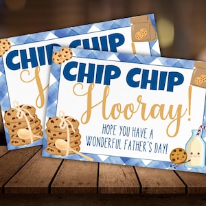 Chip Chip Hooray Vatertagsgeschenkanhänger, Geschenkanhänger für Vatertag, Schokokeksanhänger, Geschenkanhänger für Kekse, Geschenkanhänger für alles Gute zum Vatertag