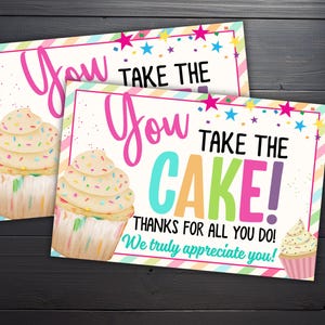 Étiquette pour collation d'appréciation du gâteau, appréciation de l'enseignant, appréciation d'une infirmière, appréciation du personnel, remerciement d'un employé, étiquette cadeau cupcake