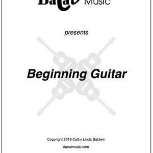 Guitar Book for Beginners, Book One