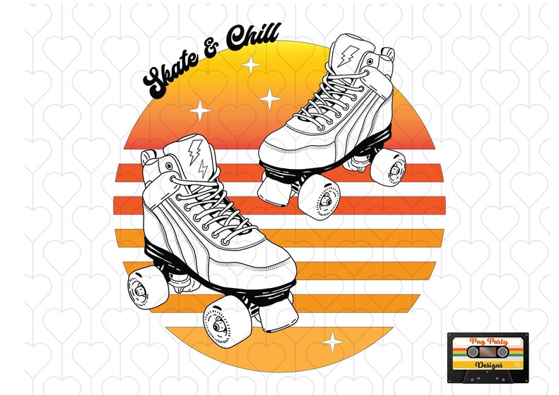 80s 90s Clipart Roller Skates Clipart Retro Digital Graphics - Etsy