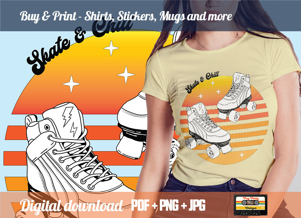 80s 90s Clipart Roller Skates Clipart Retro Digital Graphics 80s Party