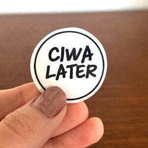 CIWA later; nurse humor stickers; funny nurse stickers; water bottle stickers