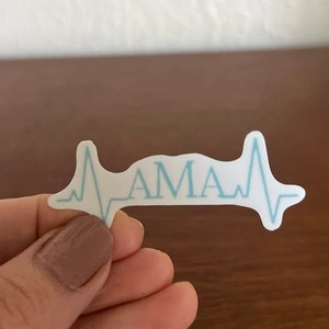 AMA sticker; funny nurse stickers; water bottle sticker; nurse gift; hospital sticker