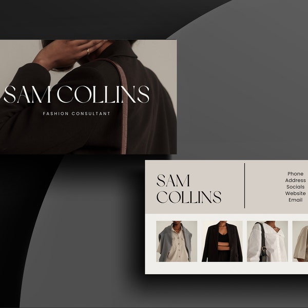 Editable Fashion Consultant Business Card Template