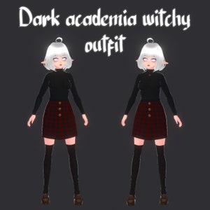 VRoid | Dark academia witchy outfit
