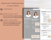 Professional Photo Resume with guidelines, Headshot Resume, Resume, Cv Template Word, Cv Google Docs, Creative Professional Modern Resume