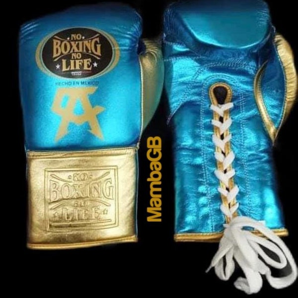 New Customized Handmade No Boxing No Life Boxing Gloves | SPARKING BLUE|