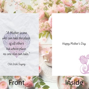 Mothers Day Card Canva Template - Old Irish Saying with Celtic Heart