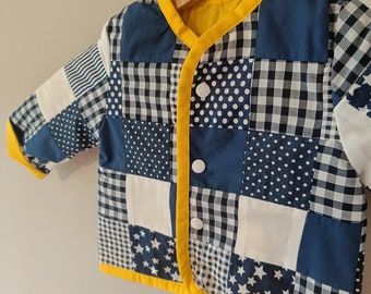 Handmade patchwork baby jacket 6-12 months