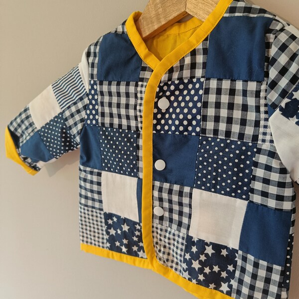 Handmade patchwork baby jacket 6-12 months