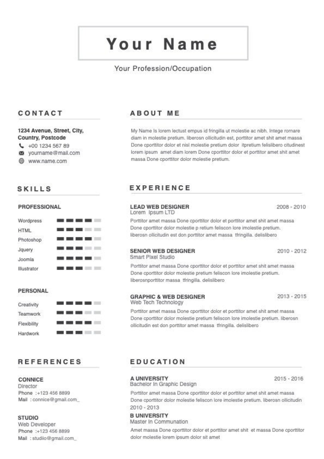 CV Resume Templates Etsy - Il 1140xN.4758473334 7e62 