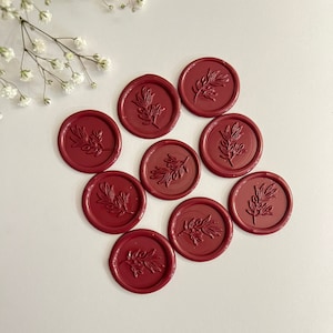 Sellos de Olivo, Pegatinas, Autoadhesivos, Sellos de Cera Personalizados, Sellos de Cera de Flores, Fiesta del Té, Invitaciones, Bodas, Sellos de Cartas, Sello de Jardín