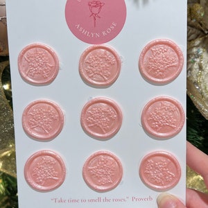 Sellos de cera de flor de cerezo, pegatinas, autoadhesivos, sellos de cera personalizados, sellos de cera de flores, fiesta en el jardín, invitaciones, bodas, sellos de letras