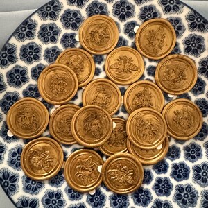 Bee Wax Seals, Stickers, Zelfklevend, Aangepaste Wax Seals, Flower Wax Seals, Tea Party, Uitnodigingen, Bruiloften, Briefzegels, Garden Wax Seal,