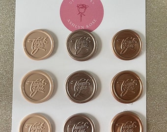 Thank You Wax Seals, Stickers, Self Adhesive, Custom Wax Seals, Thank You Note, Party, Invitations, Wedding Seal, Letter Seals, Appreciation