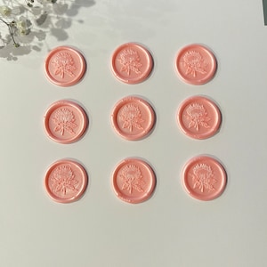 Sellos de cera con forma de flor, pegatinas, autoadhesivos, sellos de cera personalizados, sellos de cera con forma de flor, para fiestas, invitaciones, bodas, sellos para cartas, sellos navideños