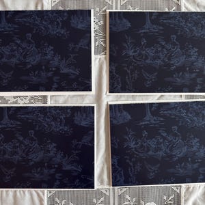Set van 8 blauwe A9 briefpapier met bloemenprint en blauwe chinoiserieprint met witte enveloppen, kaarten van 5,5 x 8,5, blauw, wit briefpapier voor vrouwen