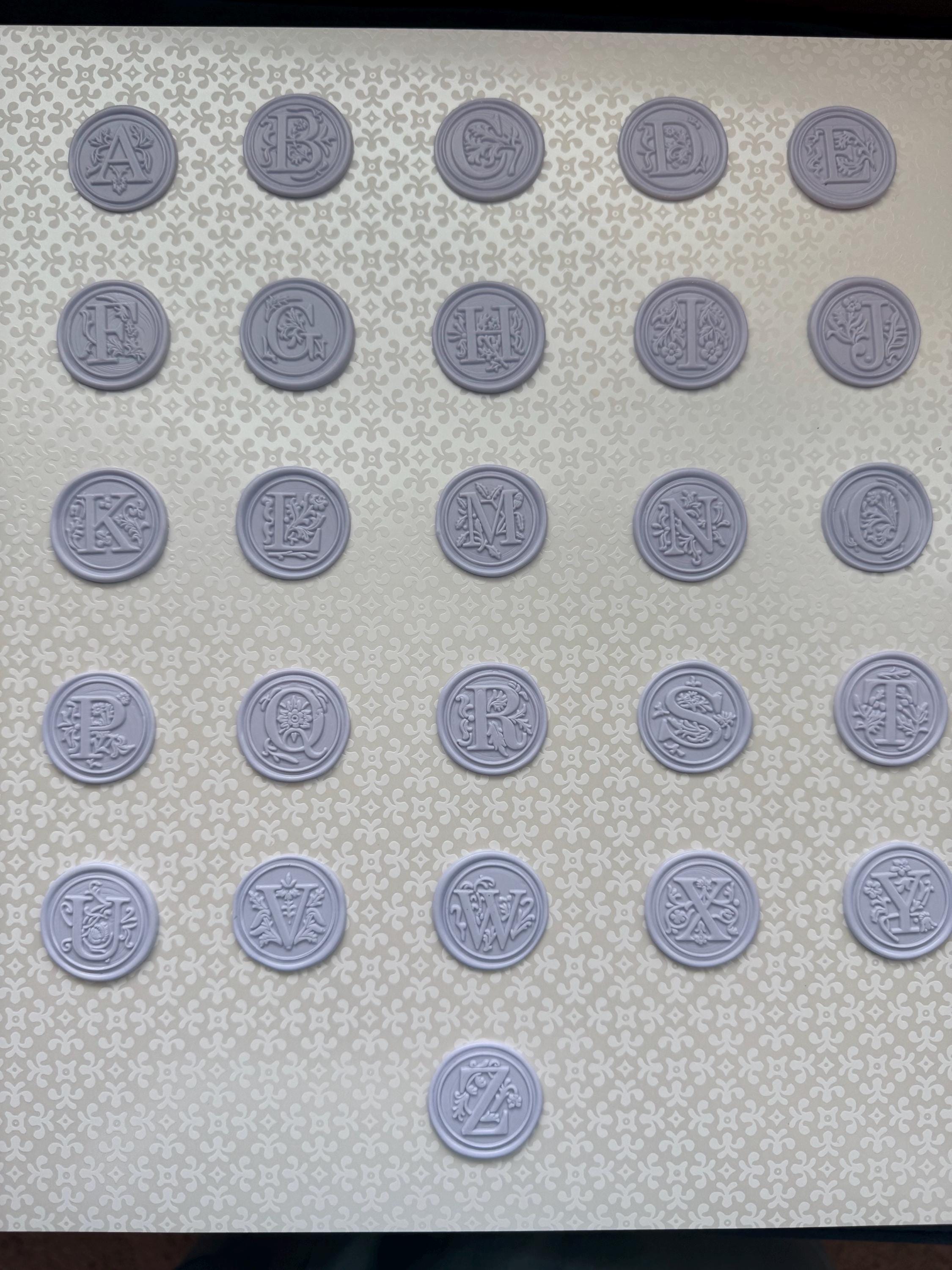 Alphabet Letter Wax Seal Stickers: Self-adhesive Monogram Wedding Seals ...