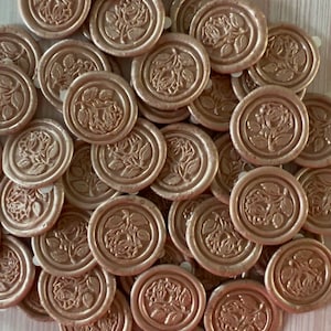 Sellos de cera de rosas, pegatinas, autoadhesivos, sellos de cera personalizados, sellos de cera de flores, fiesta de té, invitaciones, bodas, sellos de letras, sello de jardín