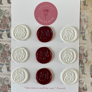 Adesivo de selo de cera de Papai Noel, selo de cera de Natal, selo de cera de inverno, artigos de papelaria de Natal, cartões de Natal, casamentos de inverno