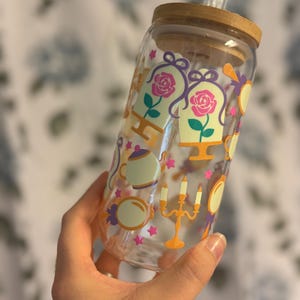 Preorder Beauty and the Beast 16 oz Cup, Disney Inspired Cup, Princess Cup for Women - Lid & Straw Included