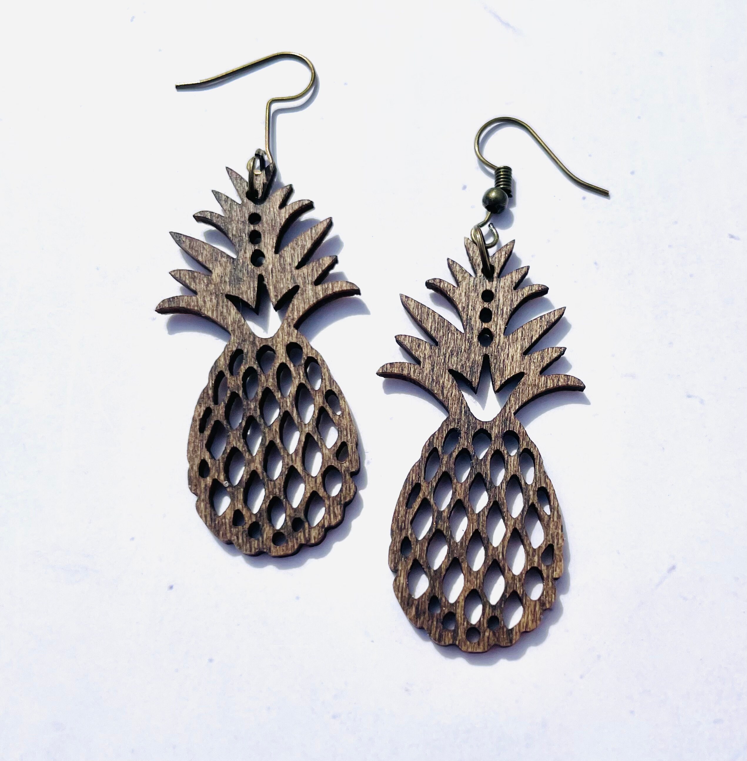 Upside Down Pineapple Wooden Earring Hypoallergenic, Swinger, Lifestyle