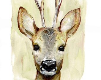 Printable wall art "Golden deer"