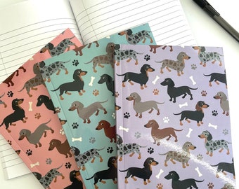 Cute Dachshund Softcover Notebook A5 Size