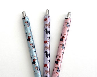 Dachshund Gel Pen, Cute Dog Epoxy Resin Design