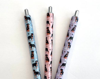 Rottweiler Dog Gel Pen - Black Ink, Patterns