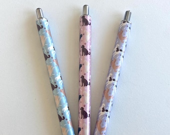 Doodle Dog Gel Pen: Epoxy Resin, Black Ink - Goldendoodle/Labradoodle