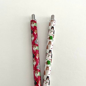 Christmas Rough Collie Gel Pen: Holiday Dog Lover Gift
