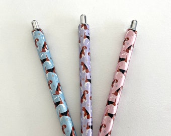 Beagle Gel Pen, Dog Pattern, Epoxy Resin Art