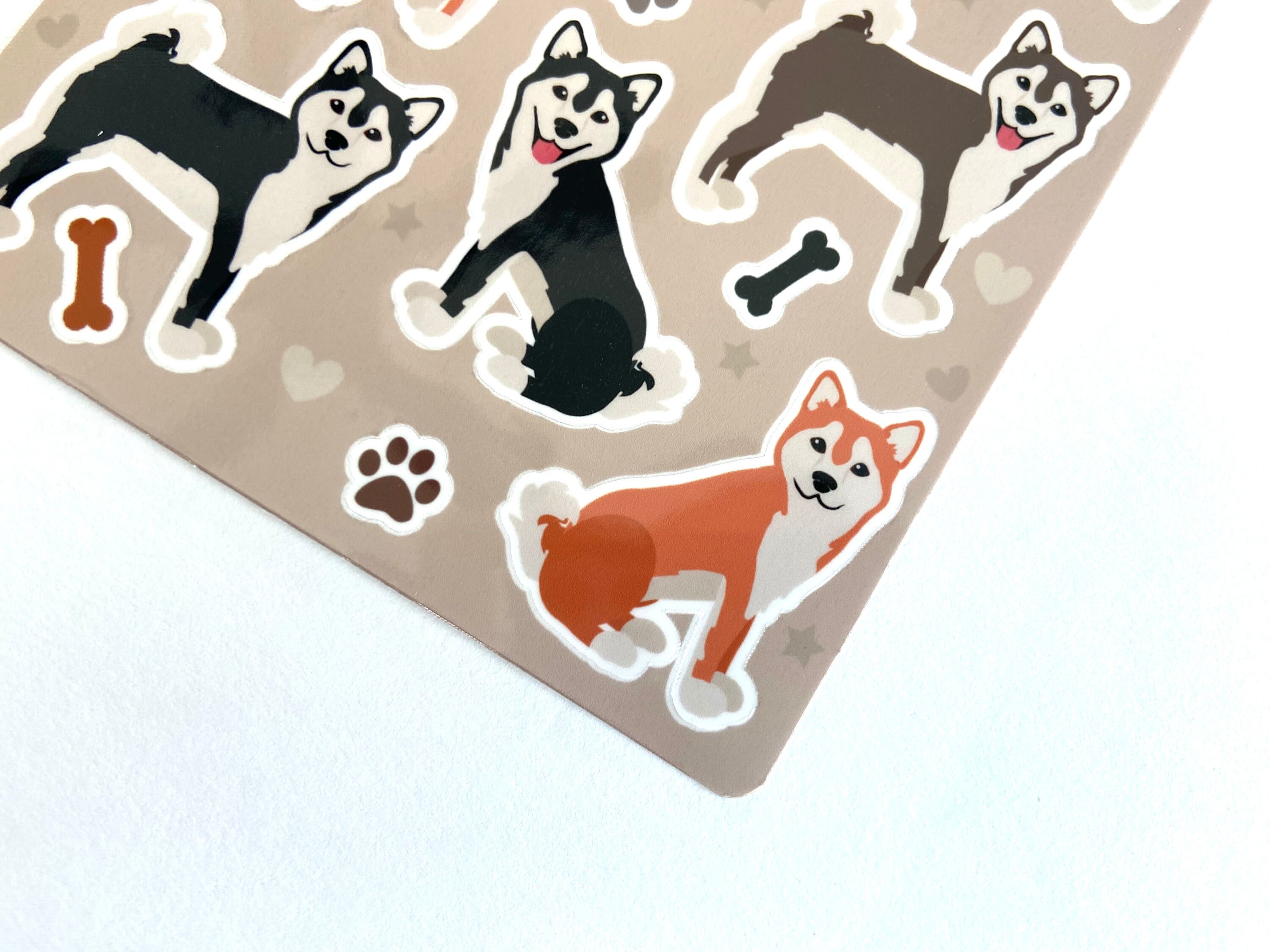 Shiba Inu Sticker Sheet: Glossy Vinyl Japanese Dog Stickers - Etsy