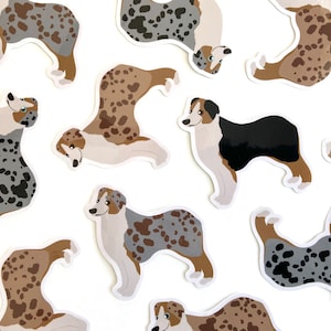 Aussie Die Cut Sticker Waterproof Vinyl Sticker Australian Shepherd Stickers
