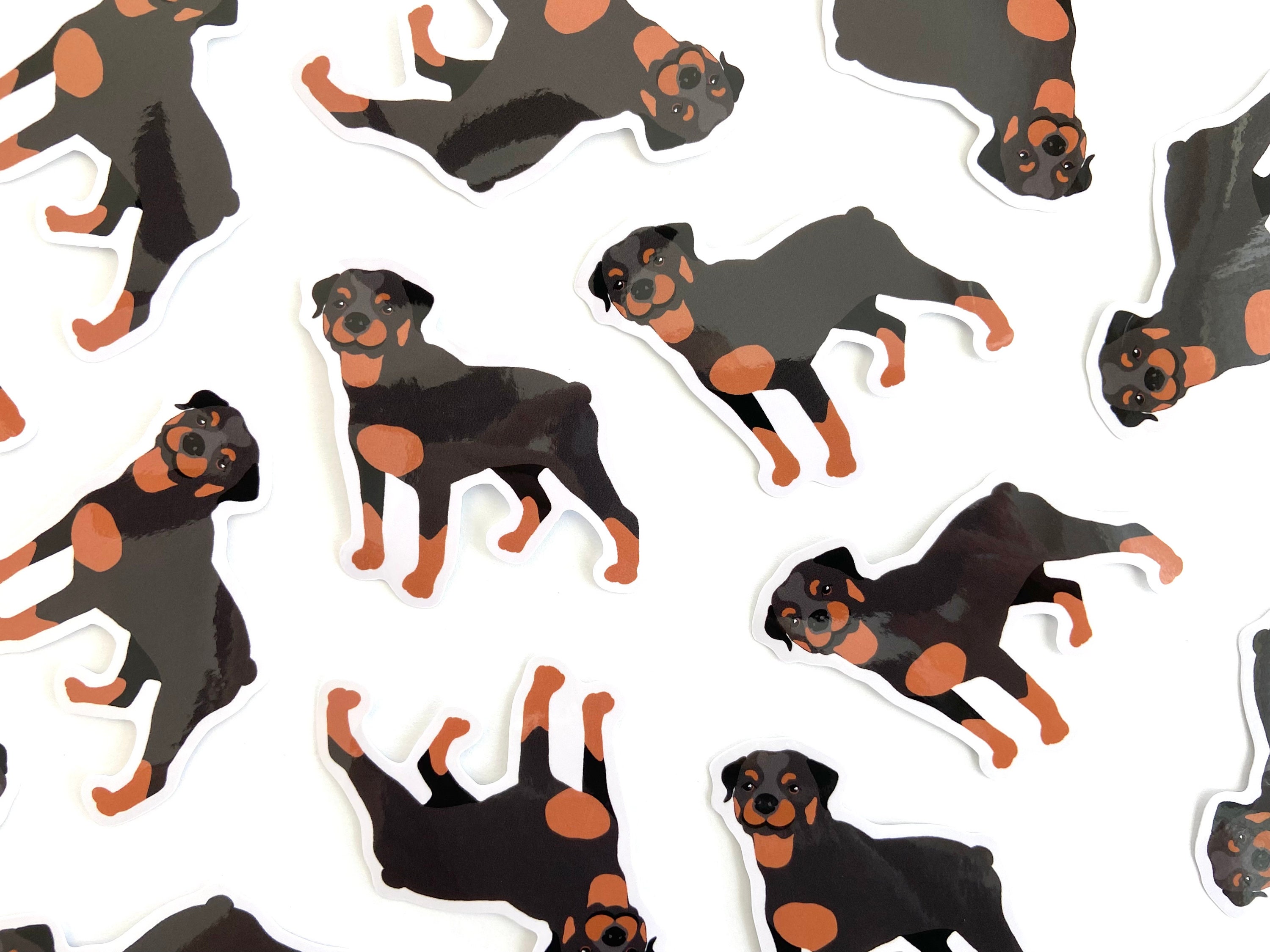 Rottweiler Dog Sticker, Waterproof Vinyl Rottie Decal - Etsy