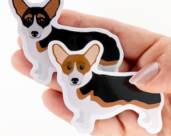 Tricolor Corgi Sticker: Waterproof Vinyl Die Cut Dog Decal