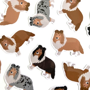 Sheltie Die Cut Sticker Waterproof Vinyl Sticker Shetland Sheepdog Stickers
