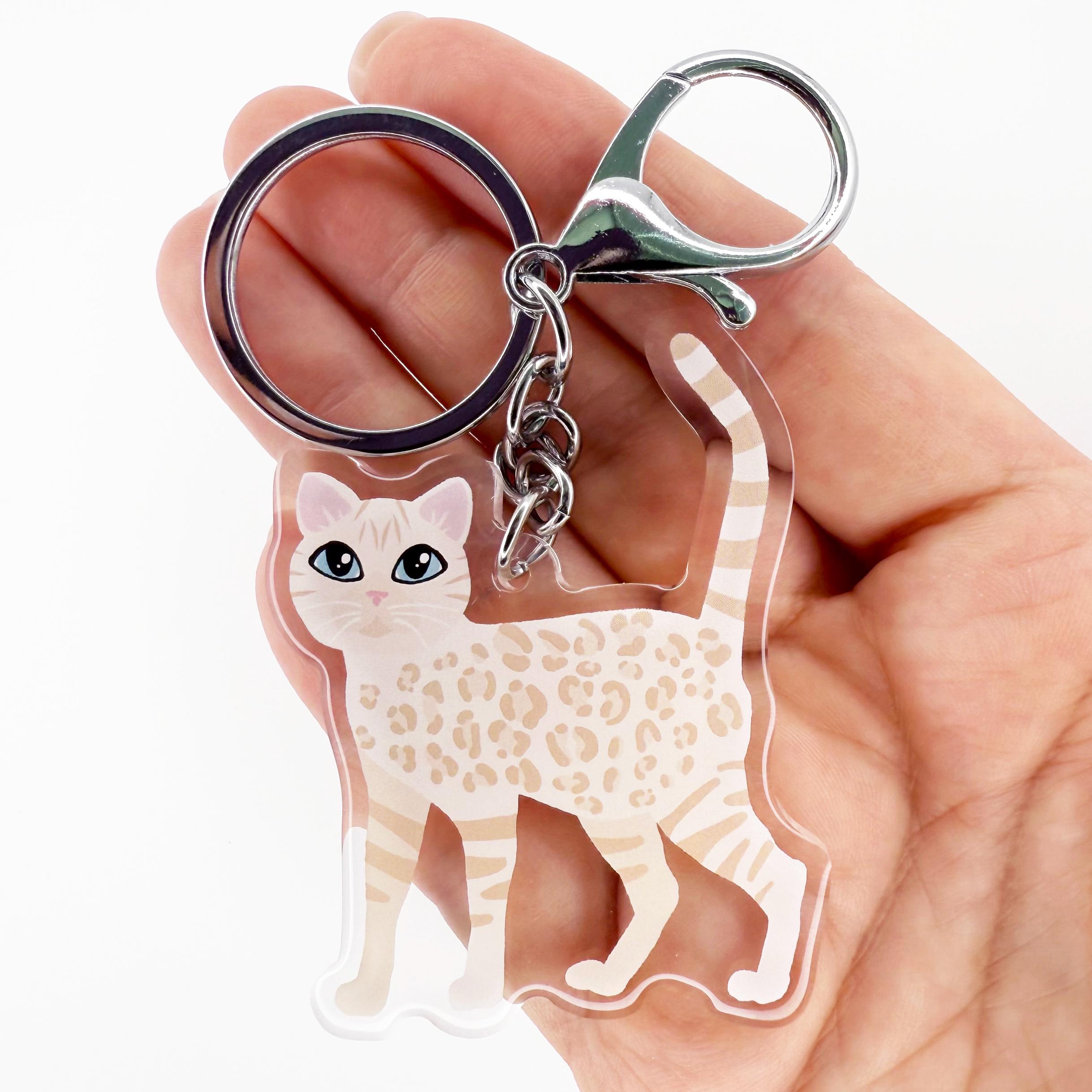 Snow Leopard Key Chain