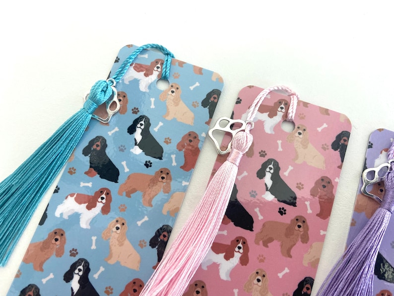 Cocker Spaniel Bookmark, Cocker Spaniels Lover Unique Gifts Dog Paw ...