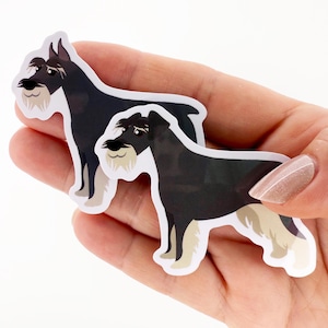 Schnauzer Die Cut Sticker Dark Silver Coat Waterproof Vinyl Sticker Schnauzers Stickers